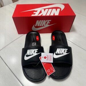 Men’s Nike Victori One Slides, Size 10, Black / White